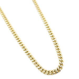 Alta demanda de lujo Popular elegante sólido 14K cadena cubana sólida con un collar con cierre de langosta seguro para hombres enlace cubano - Product Image 1