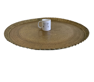 Organisateur de table en laiton de luxe plateau décoratif meilleure qualité ronde nourriture Fruits plateau de service meilleur design - Product Image 6