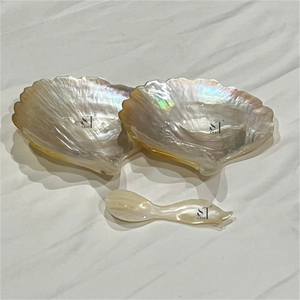 Plat de service en bambou biodégradable de haute qualité en nacre, décoration côtière, présentoir, vaisselle de luxe pour restaurants - Product Image 3