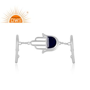 Último diseño hecho a mano plata de ley fina lapislázuli Natural piedra preciosa Midi anillo joyería para mujer regalo para ella - Product Image 2