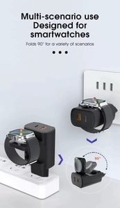 Caricabatterie USB Type-C 2-in-1 Ultra Portatile da 30W PD in Materiale GaN per Smartwatch Sportivi Compatibile con <span class=keywords><strong>Samsung</strong></span> - Product Image 5