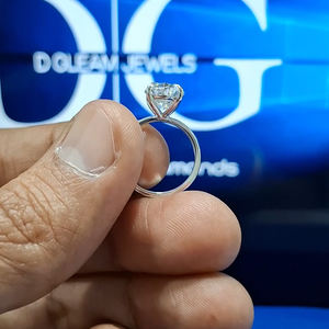 Bague solitaire en diamant ethnique en argent 925 nouvellement coupée pour les mariages anniversaires cadeau de fiançailles pour les occasions spéciales - Product Image 3