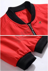 Chaqueta de bombardero para hombre de alta calidad con cuello levantado de color sólido de invierno con cremallera logotipo personalizado prendas de vestir exteriores para hombre High Street - Product Image 5