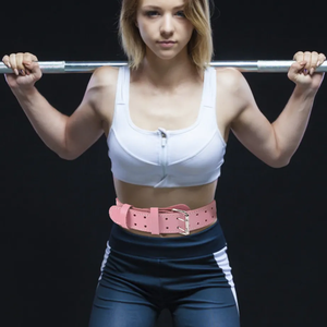 Musculation entraînement Logo personnalisé entraînement force rose Fitness sécurité ceinture d'haltérophilie pour les filles - Product Image 5