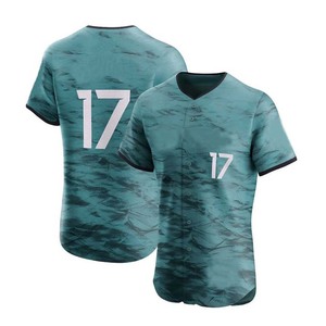 Camisetas de béisbol con logotipo bordado en blanco personalizado camiseta de béisbol de sublimación de poliéster para hombre - Product Image 3