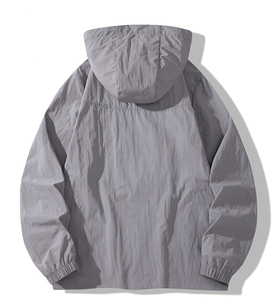 Chaqueta cortavientos de secado rápido de verano 2025 para hombre y mujer, chaqueta con capucha para protección solar, ropa de Pesca y Caza teñida lisa - Product Image 6