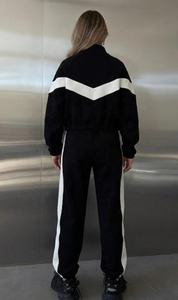 Nuevo Conjunto Deportivo Personalizado de 2 Piezas para Hombre, Chándal Elegante para Mujer, Conjunto de Jogger de Felpa, Ropa Deportiva Urbana, Sudadera con Cremallera y Paneles en Contraste - Product Image 3