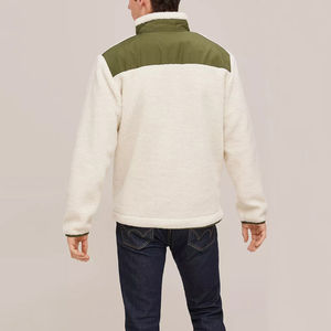 Warm Winter Hooded Full Zip Soft <b>Sherpa</b> Wool Jacket Outdoor Waterproof Windproof Cartoon Print Men's Custom Design Fleece Jacket - Product Image 5