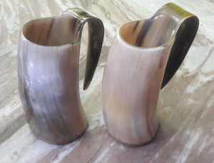 Corne à boire religieuse de style animal polie de haute qualité, mug viking, meilleur prix, qualité d'exportation, artisanat naturel chaud de l'Inde - Product Image 2