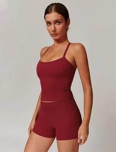 Ensembles d'entraînement pour femmes court Yoga costume Fitness femmes 2 pièces sport course Yoga ensemble femmes Gym Fitness ensembles - Product Image 3