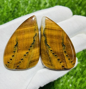 ลูกปัดควอตซ์คริสตัลพลอยตาเสือทรงหลังเบี้ยคริสตัลทรงตาเสือเกรด AAA สำหรับทำเครื่องประดับทำวัสดุแก้ว - Product Image 4