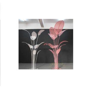 Hojas de Metal de calidad superior con recubrimiento en polvo de Color blanco y rosa, decoración de boda de diseñador, centro de mesa, soporte Harlow DE LA India - Product Image 1