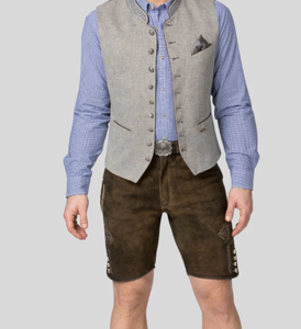 Lederhosen de gamuza de cabra bávara Trachten alemán de alta calidad para hombre 2025 - Product Image 1