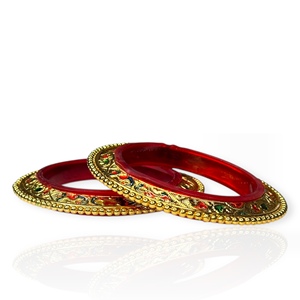 Luxury Trendy Emerald Cut Wedding Gold Plated <b>Women's</b> Acrylic <b>Bracelet</b> Bangle Set Flower <b>Pearl</b> Design Wholesale Price - Product Image 2