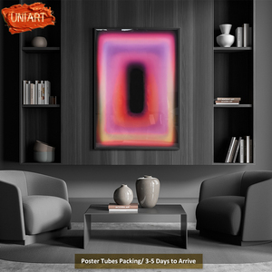 Intérieurs de luxe cristal chromatique porcelaine UV toile impression mur Art vertical suspendu lueur néon brillant mur Art peinture affiche - Product Image 6