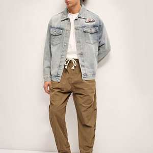 New Style Unique Design <b>Light</b> <b>Shade</b> Men Denim Jacket Pakistan Manufacturer Good Quality Jeans Jacket For Men - Product Image 4