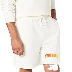 <b>Men</b> Casual <b>Fleece</b> <b>Shorts</b> Pakistan-Made Best Quality Solid Pattern Fashion <b>Shorts</b> With Elastic Waist Drawstring <b>Shorts</b> - Product Image 6