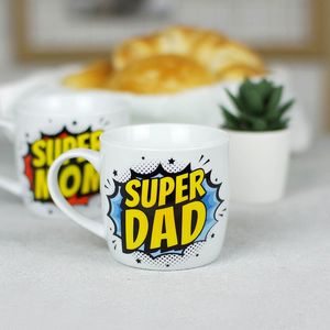 Taza Mágica de Cerámica Super Dad con Tapa, Capacidad de 200 ml/600 ml, Impresión por Sublimación, Diseño de Cómic, Segura para Usar, Regalo para el Día del Padre - Product Image 3
