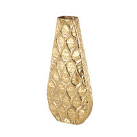 Vase à fleurs en métal doré fabriqué à la main pièce maîtresse de luxe décor à la maison moderne Table de mariage Vase décoratif fait à la main moderne
