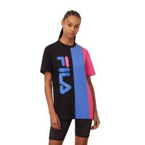 Chemises et t-shirts actifs pour femmes Fila Cassa Couleur : Noir/Bleu 100% authentique - Product Image 1