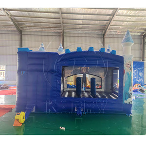 Oferta Especial: Castillo Inflable Comercial Azul Princesa con Tobogán, Material PVC, para Fiestas Infantiles y Alquiler - Product Image 4