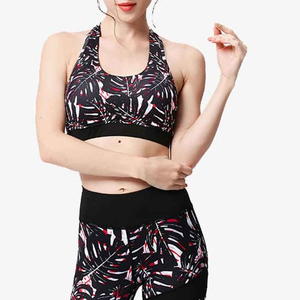 Ensemble de yoga taille haute 2 pièces pour femmes Push Up legging & Fitness soutien-gorge de sport imprimé feuille à la mode parfait Forr Gym ensembles d'entraînement - Product Image 6