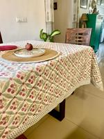 Couverture de table imprimée en toile de coton à motifs floraux, nappe 6 places, couverture de table personnalisée de haute qualité écologique en vrac