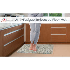 Tappeto Antifatica per Cucina 20x39, Motivo Rustico a Medaglione in Rilievo, Lavabile, in Schiuma, Nylon e Gomma - Product Image 3