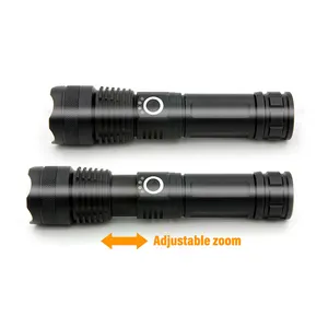 Tactical Flashlight For Emergency Outdoor Home Camping Super Bright 5 Modes Zoomable Waterproof High Powered 10000 Lumens LED 80