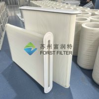 Système d'extraction des fumées et collecteur de poussières industriel, filtre à air à panneau plat, cartouche filtrante plissée en polyester, élément filtrant à plaques