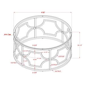 Table basse moderne écologique avec cadre en métal nickel poli et plateau en verre pour le salon - Product Image 4