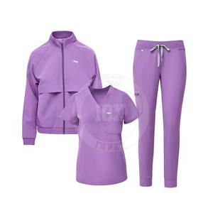 Conjunto de uniforme médico de algodón hecho en fábrica para hombres, conjunto de uniforme médico transpirable de Color personalizado - Product Image 6