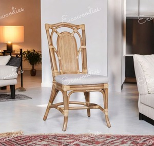 เก้าอี้เท้าแขนในสวนสไตล์ไม้ไผ่ทันสมัยเป็นมิตรกับสิ่งแวดล้อมเก้าอี้เลานจ์ที่สะดวกสบายและถูกหลักสรีรศาสตร์สำหรับใช้ในสวนและกลางแจ้ง - Product Image 6