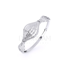 Bracelet à breloques exclusif en argent sterling 925, plaqué or, diamant taillé, tendance, pour femme, idéal pour mariage et fête, cadeau parfait - Product Image 1
