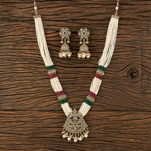 Ensemble de pendentifs en perles antiques avec placage Mehndi, vente en gros de bijoux artificiels 211943 en inde - Product Image 4