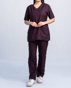 Vente chaude Ensemble de gommages personnalisés Stretch Respirant Femmes Jogger Soins Infirmiers Gommages Uniformes Médical Spandex Hôpital Uniformes Chirurgicaux - Product Image 2