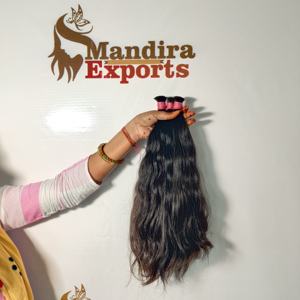 Extensions de cheveux humains vietnamiens vierges purs couleur noire temple en vrac aucun traitement chimique Type de cheveux indiens de style droit - Product Image 3