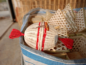 Việt Nam phong cách dân tộc thiểu số đám mây kẹo, trang trí, giỏ màu xanh trang trí giỏ trái cây giặt cho nhà sử dụng trang trí nhà máy - Product Image 5