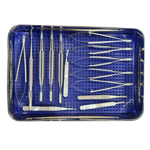 Ensemble d'instruments micro-chirurgicaux de qualité supérieure outils manuels de base en acier inoxydable pour la chirurgie oculaire ORL Neuro - Product Image 2