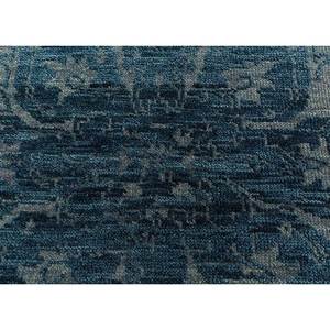 Alfombra de Lana Azul Savana, Anudada a Mano, con Medallón, para Entrada, Dormitorio, Pasillo, Rectangular 9x12, Tipo Rompecabezas, de Yute de 10mm, para Decoración del Hogar - Product Image 3
