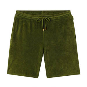Short éponge en coton pour hommes de haute qualité pantalon de survêtement à motif solide à la mode avec coupe décontractée pour les vêtements de plein air de salon de gymnastique - Product Image 1