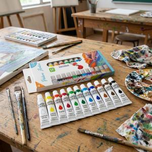 Oferta~Juego de Pintura Acrílica de 12 Colores para Pintura al Óleo-16049 # - Product Image 2