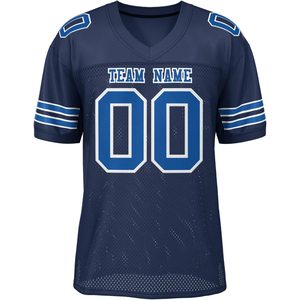 Streetwear personnalisé en usine, chemises de sport tendance, logo brodé, maille vintage, maillot de football américain avec impression par sublimation - Product Image 5