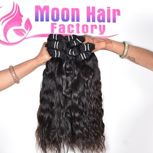 Extensiones de Cabello Virgen Natural del Sur de la India de la Mejor Calidad, Crudo Sin Procesar, Ondulado Profundo, de Fábrica, Templos, en Venta - Product Image 5