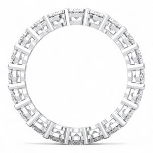 3.00 carats E-F/VVS-VS Moissanite ovale coupe diamant pleine éternité pavé ensemble bague de mariage fabriquée en platine pour les femmes - Product Image 5