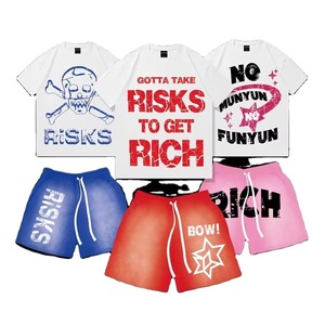 T-shirt à manches courtes et short ensemble de survêtement uni vêtements de marque pour hommes ensembles de 2 pièces personnalisés été pour hommes ensembles de shorts décontractés pour hommes - Product Image 4