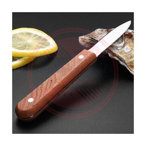 Couteau à huîtres en acier damas à manche en bois de qualité supérieure pour restaurant et usage domestique - Product Image 4