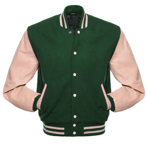 Pas cher prix unisexe en cuir manches varsity veste logo personnalisé broderie hiver travail Baseball veste 2025 - Product Image 6