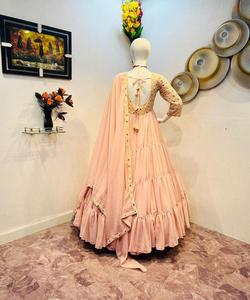 Attrayant Designer Party Wear Dames Porter Pierre Travail Indien Saisonnable Soie Lourd Brodé Femmes Adultes Inde Pakistan 500 Ethnique - Product Image 6