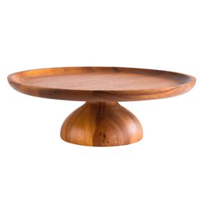 Venta caliente Soporte de pastel de madera Redondo de alta calidad Pedestal de postre rústico Bandeja de servicio Bandeja de pastelería de exhibición de pastel de cumpleaños. - Product Image 1